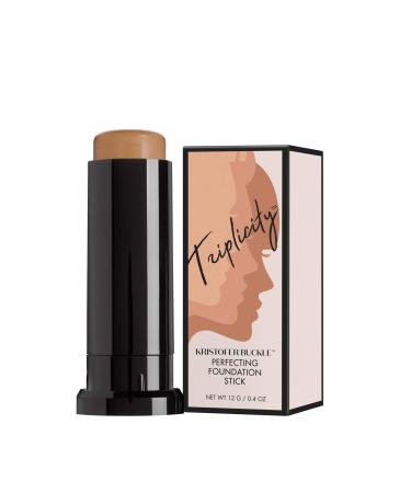 KRISTOFER BUCKLE Triplicity® Perfecting Foundation Stick, 0.4 oz. | Primes Skin, Provides Buildable Coverage & Has A Soft-Focus Effect | Deep