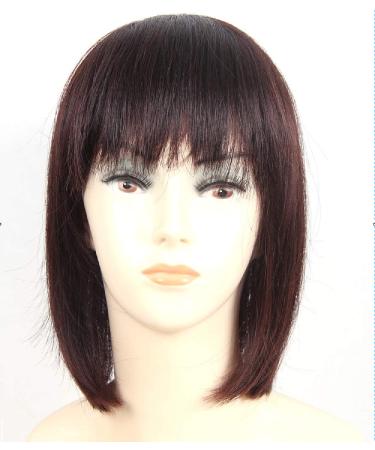 Human Hair Toupee Wavy Hairpiece for Women with Thinning or White Hair 13*13cm 30cm Dark Brown