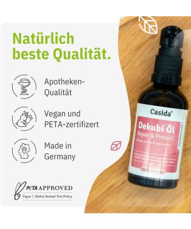  Casida Casida Dekubi Repair & Protect Oil - beneficial care for stressed skin - for the treatment of pressure sores and pressure ulcers - composed of 100% pure natural oils - 50 ml - Buy Online on GoSupps.com