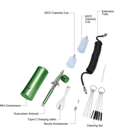 kzxbty Part Kit Auto Handheld Sprayer with 0.3mm Tip Portable Air Brushes for Painting Tattoo Nail Art Model Coloring - Buy Online on GoSupps.com