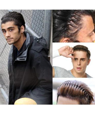 Sporgo Metal Hair Band Set - 6 Black Wave Slide-Resistant Headbands for Men & Women | Elastic Hair Accessories for Sports & Yoga - Buy Online on GoSupps.com