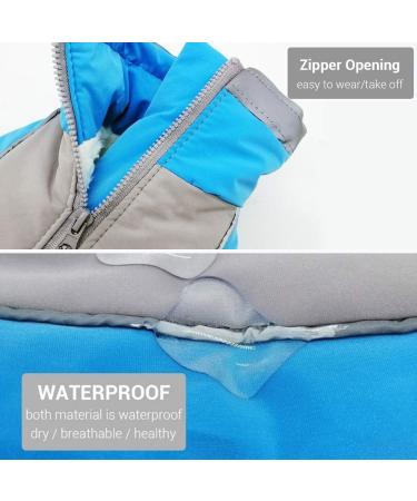 Buy Waterproof Fleece Lined Dog Jacket - Warm Winter Coat for Dogs - Blue - International Shipping Available - Buy Online on GoSupps.com