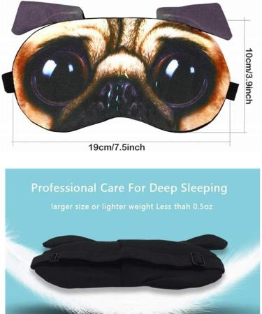 Cute Animal 3D Sleep Eye Mask | Soft Plush Blindfold for Men & Women | Cat Dog Eye Cover for Travel & Napping (2 Pack - Buy Online on GoSupps.com
