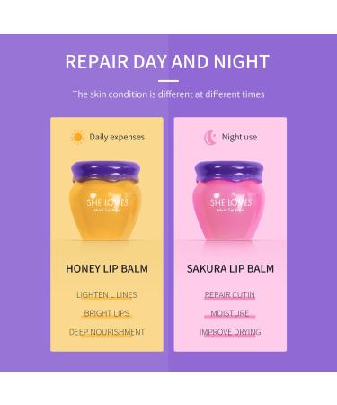 Lip Sleeping Mask | Natural Honey & Sakura Lip Plumper | Moisturizing Serum for Fuller Plumper Lips | Reduce Fine Lines | Day & Night Care - Buy Online on GoSupps.com