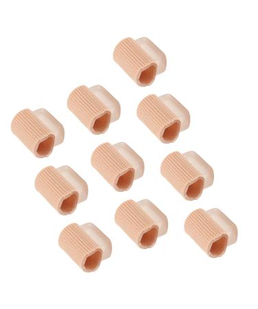 Jauarta 10 pieces of toe cushion hose to relieve pressure pain fiber gel toe hoses sleeves for overlapping toes bale toes