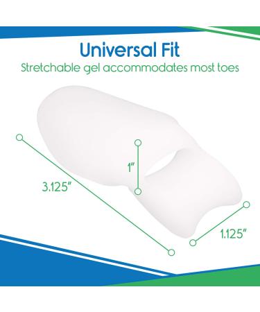 Vivesole Silicone Toe Separator for Bunions - Orthopedic Bunion Cushion and Straightener - 2 Pack - Buy Online on GoSupps.com