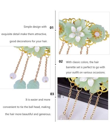 Frcolor Retro Flower Hair Clips | Long Tormented Hairpins | Ponytail Bobby Pins & Hemp Accessories for Stylish Hair Jewelry - Buy Online on GoSupps.com