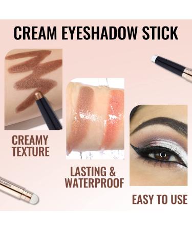 Erinde White Cream Eyeshadow Stick - Shimmer Metallic Eye Shadow Crayon | Waterproof & Long Lasting | Highly Pigmented Eye Highlighter Stick for Brightening - Save Time - Buy Online on GoSupps.com