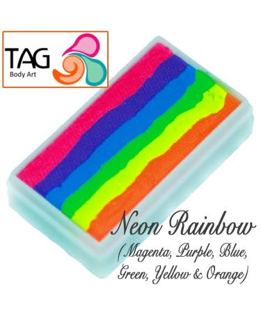 TAG Face and Body Paint - 1 Stroke Split Cake 30g - Neon Rainbow