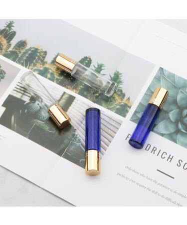 Rowiz 10ml Roll on Bottles for Essential Oils Glass Perfume Roller Bottles with Stainless Steel Ball Empty Essential Oil Bottles Set of 5 Clear & 5 Blue Clear+ Blue - Buy Online on GoSupps.com