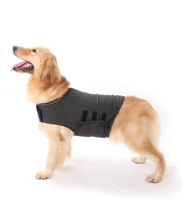 Gojiny Dog Anxiety Jacket Calming Coat Thunder for Anxiety Stress Relief Dark Grey S