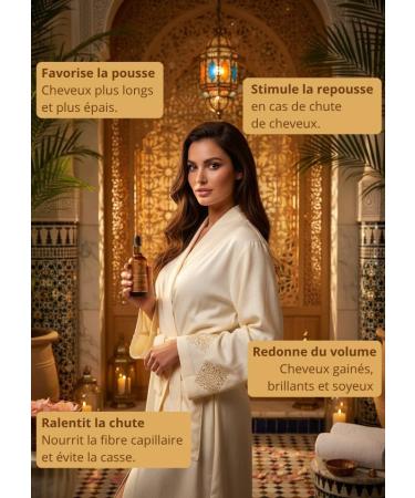 MEQNES Huile Anti-Chute Naturelle Cheveux & Barbe Stimule la Pousse Renforce les Racines Ricin Romarin Argan Sans Sulfates/Silicones 100 ml - Buy Online on GoSupps.com