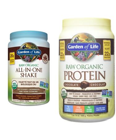 Garden of Life Raw Organic Protein and All-in-One Nutritional Shake Bundle