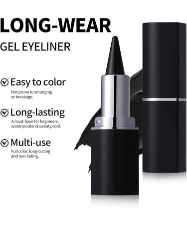 Black gel-coated wallpaper pencil for smoky eyeliner | Waterproof makeup accessories for women and girls suitable for all skin types - Buy Online on GoSupps.com