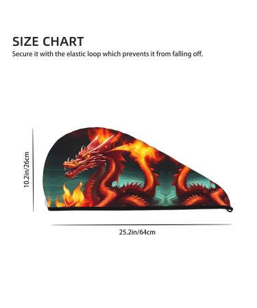 Dragon King Fire Shower Cap - Best Water Absorption for All Hair Types | International Shipping - Buy Online on GoSupps.com