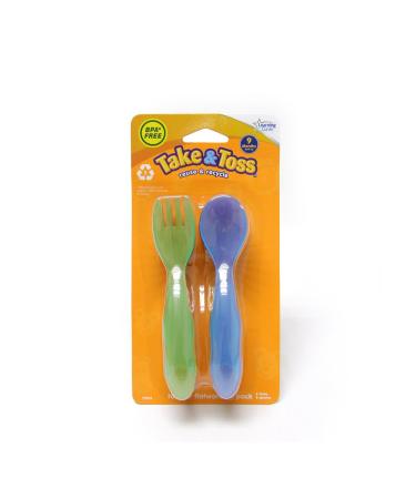 The First Years Take & Toss Toddler Fork and Spoon Set - Assorted Colors - Buy Online on GoSupps.com