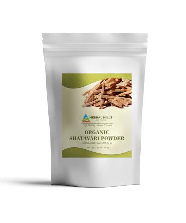 HERBAL HILLS Organic Shatavari Powder (Asparagus Racemosus) | 16 Oz (454 GMS) | Pure Ayurvedic Herb USDA Organic Certified 1 Pound (Pack of 1)