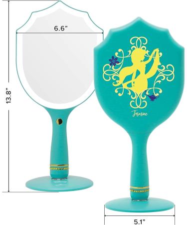 Disney Princess Jasmine LED Makeup Mirror with Standing Base - 3 Color Modes for Travel or Bedroom - Buy Online on GoSupps.com