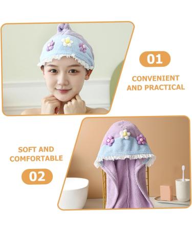 Beavorty Dry Hair Cap Hair Drying Cap Shower Caps Washcloth Turban Bathing Cap Hair Drying Hat Cute Rapid Hair Drying Hat Rapid Drying Hat The Flowers Towel Bath Skirt Scarf Coral Fleece As Shown 65.00X25.00X0.50CM - Buy Online on GoSupps.com
