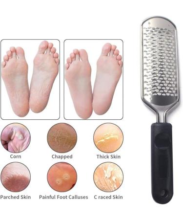 JTLB Foot Callus Remover - Stainless Steel Scrubber Tool for Home Use | Black Large Hole Smoothing Tool - Buy Online on GoSupps.com