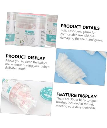 Goohochy Newborn Toothbrush | Disposable Baby Tongue Brush & Cleaner | 30th Interfections Gauze Toothbrush for Gentle Oral Care - Buy Online on GoSupps.com