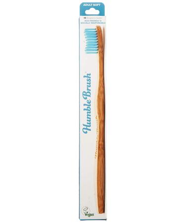 Humble Brush Adult Soft Blue Toothbrush - Eco-Friendly Oral Care | The Humble Co. - Buy Online on GoSupps.com