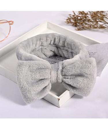 Androxeda Spa Headband Bowknot | Coral Fleece Elastic Hair Band for Makeup Shower & Skincare | Ideal for Women & Girls - Buy Online on GoSupps.com