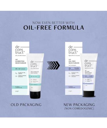 De-construct Oil-Free Moisturizer 50g | Lightweight Gel with 3% NMF & 0.2% Panthenol | Best Face Cream for Oily to Combination Skin - Buy Online on GoSupps.com