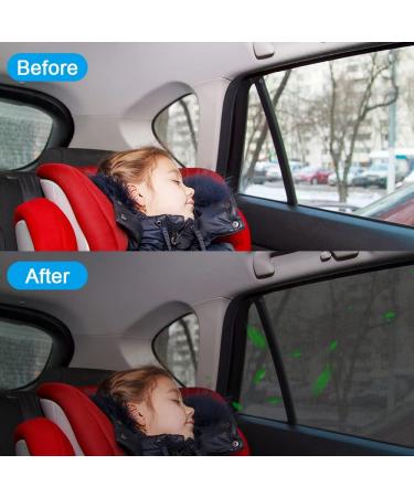 Uraqt Sun Protection Car Visor for Babies & Pets - UV Protection 2-Piece Universal Roller Shade for Rear Windows - Buy Online on GoSupps.com