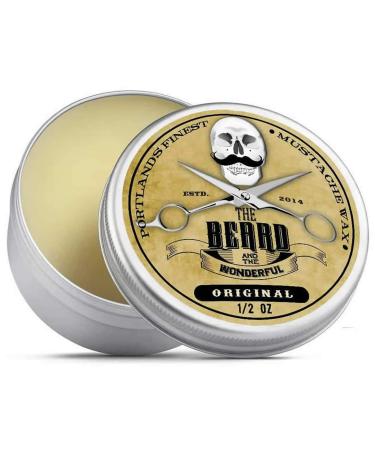 Moustache Wax and Beard Wax (15ml) Promotes Facial Hair Growth with Moisture Resistant Feature Premium Moustache Wax & Beard Wax Strong Hold Made with All Natural Ingredients Unscented Original 15 ml (Pack of 1)