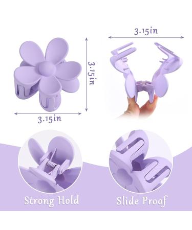 8 PCS Floral Claw Clips for Women & Girls - Strong Hold Hair Accessories for Thick Long Hair - No Slip Cute Claw Clips in Morandi Colors - Buy Online on GoSupps.com