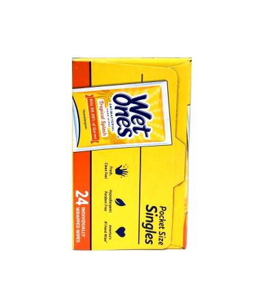 Wet Ones Singles Tropical Splash 24ct - Convenient Pack of 1 - Buy Online on GoSupps.com