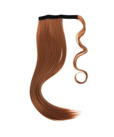 SOESFOUFU Curly Wig Ponytail Hair Extension Real Hair Ponytail Heat Synthetic Wavy Wig Curly Closure Wig Human Hair Curly Wigs Dark Brown Wig Clip-on Scarf High Temperature Wire Women's