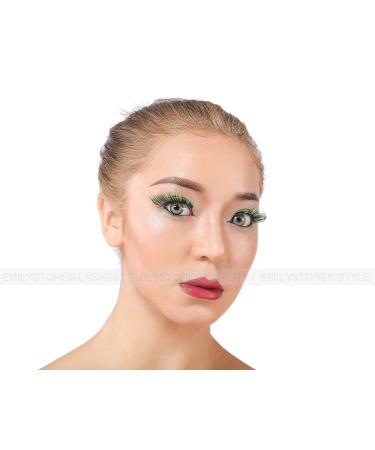 EMILYSTORES Green Fortune Teller Halloween Eyelashes - 1 Pair for Party Costume - Buy Online on GoSupps.com