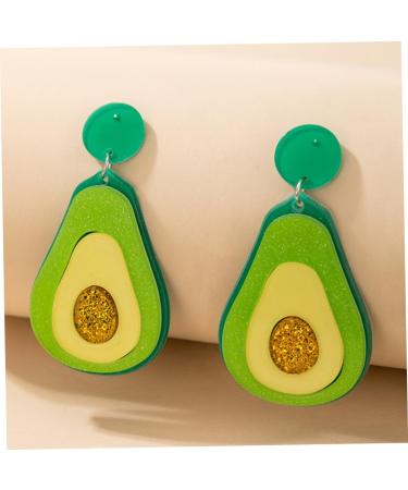 GOOHOCHY 1 Pair Avocado Earrings Avocado Gifts Avocados Fresh Earrings for Women Trendy Avacado Sushi Go Crystal Dangle Earrings Pendant Earrings Sequins Acrylic - Buy Online on GoSupps.com