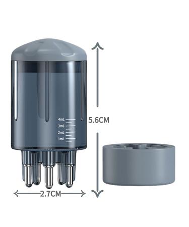 Travel Size Grey Blue Scalp Oil Applicator Comb Bottle - Hair Oil Applicator for Scalp - Buy Online on GoSupps.com