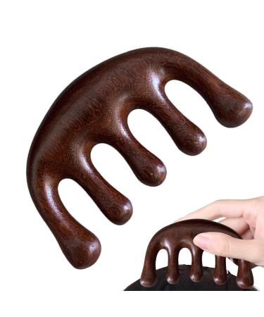 Wood Massage Comb - Sandalwood Head Scalp Comb | No Static Wide Teeth Hair Comb for Scalp Care - Buy Online on GoSupps.com
