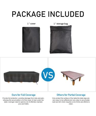 Fenghome 8FT Waterproof Pool Table Cover with Elastic Hem Cord - 102 x 53 x 32 inches - Buy Online on GoSupps.com