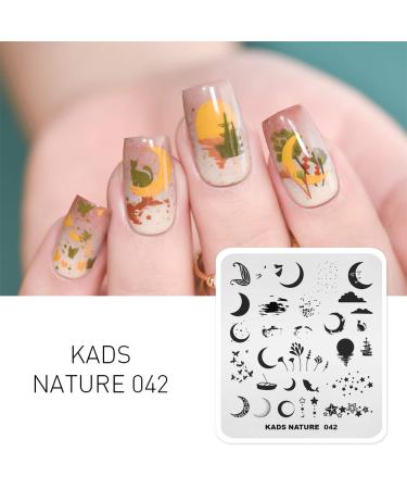 KADS Nail Stencil - Moonfish Image Nail Art Stamping Plate for DIY Manicure | Natural Nail Tool (NA042) - Buy Online on GoSupps.com