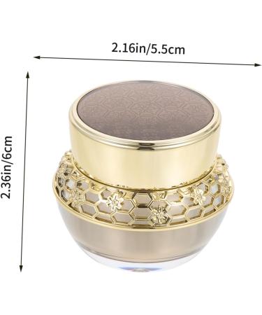 Didiseaon Cream Bottle Small Beard Comb Empty Sample Jar Empty Face Cream Container Plastic Vials Refillable Face Cream Container Clear Container with Lid Pot Jar Dispenser Pp Glass Travel 6X5.5X5.5CM Golden - Buy Online on GoSupps.com