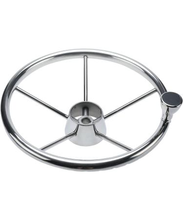 YaeMarine Stainless Steel 5 Spoke Boat Steering Wheel 13-1/2 Dia Destroyer Style with M Size Knob (9103SRF1) - Buy Online on GoSupps.com