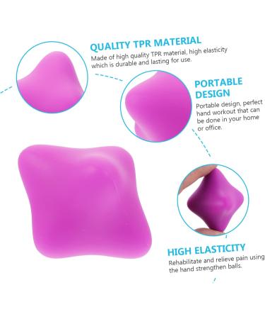 Buy Toddmomy Rubber Handball - Finger Handle Weighted Lacrosse Trainer for Improved Coordination - 5.8cm Gel Violet Japan Fitness - Buy Online on GoSupps.com