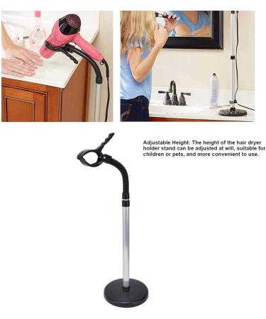 Hair Dryer Stand with 360 Degree Rotation Adjustable Height and Flexible Gooseneck for Easy Styling - Heavy Duty Base for Stability - for Salon or Home Use - Buy Online on GoSupps.com