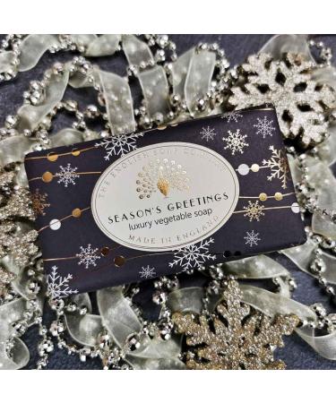 The English Soap Company Festive Soap Bar 190g Seasons Greetings (Cinnamon and Orange) - Buy Online on GoSupps.com