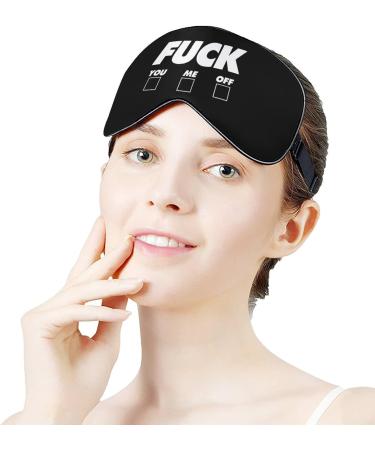 Fuck You Me Off Eye Mask Blindfold - Elastic Strap Headband for Sleeping - Buy Online on GoSupps.com