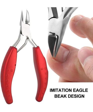 Professional Toenail Clippers Stainless Steel Ingrown or Thick Toe Nail Clippers Treatment Nail Clipper Heavy Duty Soft Grip Nail Cutter Fingernail Toenail Clipper Pedicure Tool(Red) - Buy Online on GoSupps.com