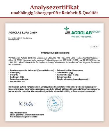 St. John's Wort Extract 5000 mg - 180 Vegan Capsules with Natural Hypericin & Hyperforin | Certified Lab Tested | Made in Germany - Vitaconcept - Buy Online on GoSupps.com