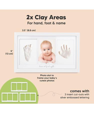 Personalized Baby Hand and Footprint Kit - Newborn Keepsake Gift Set for Boys and Girls | Baby Nursery Decor - Baby Shower Gift (Alpine White) - Buy Online on GoSupps.com