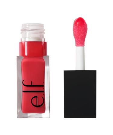e.l.f. Glow Reviver Huile l vres nourrissante et teint e pour une finition tr s brillante enrichie en huile de jojoba v g talienne et sans cruaut envers les animaux Red Delicious Rouge d licieux 7.6 ml (Lot de 1)