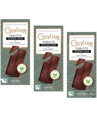  GuyLian Guylian Pack of 6 Intense Dark Chocolate Bars 84% Cocoa Stevia 100g - Buy Online on GoSupps.com